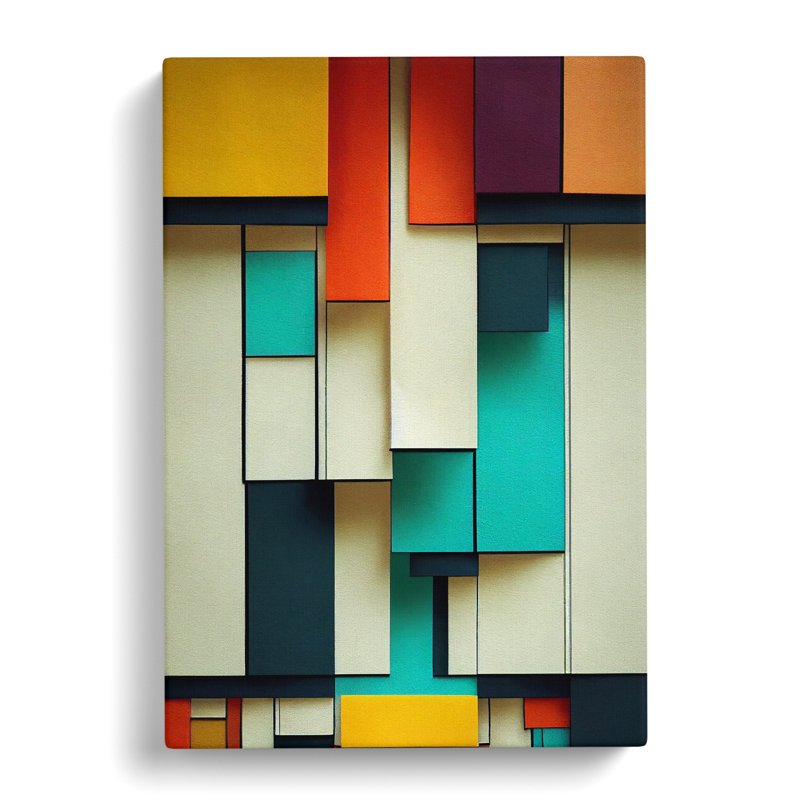 Bauhaus Abstract Art No.1 - Wrapped Canvas, 76cm H x 50cm W x 3cm D