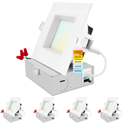 4'' Tunable Color Temperature Dimmable Air-Tight IC Rated LED Canless Recessed Lighting Kit