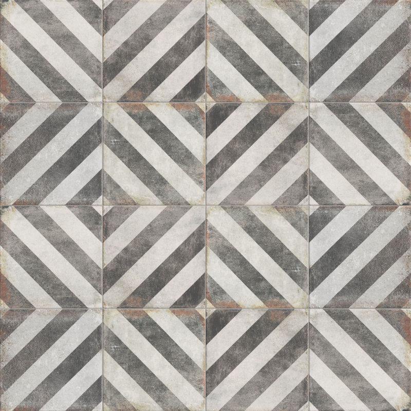 DAnticatto Decor 9" x 9" Porcelain Patterned Wall & Floor Tile