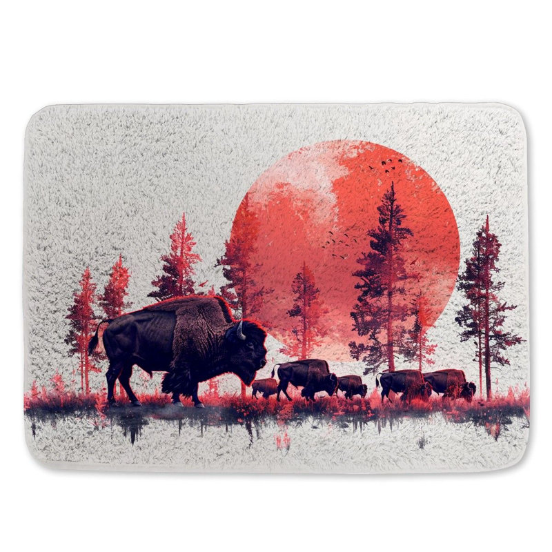 Tapis de bain en microfibre / microsuède Jonya, L 17 po x L 24 po