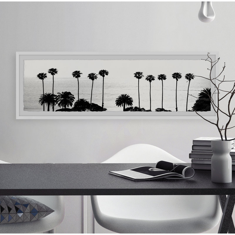 " B&W Coconut Trees ", H 10 po x l 30 po x 1,5 po