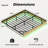 King Floating Bed Frame With LED Lights, Wave Curve Wood Texture Bed With Heavy Duty Metal Slats-957807113-957807112