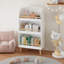 Bibliothèque pour enfants, bibliothèque à 3 niveaux, organisateur de livres, armoire de rangement pour jouets, blanc