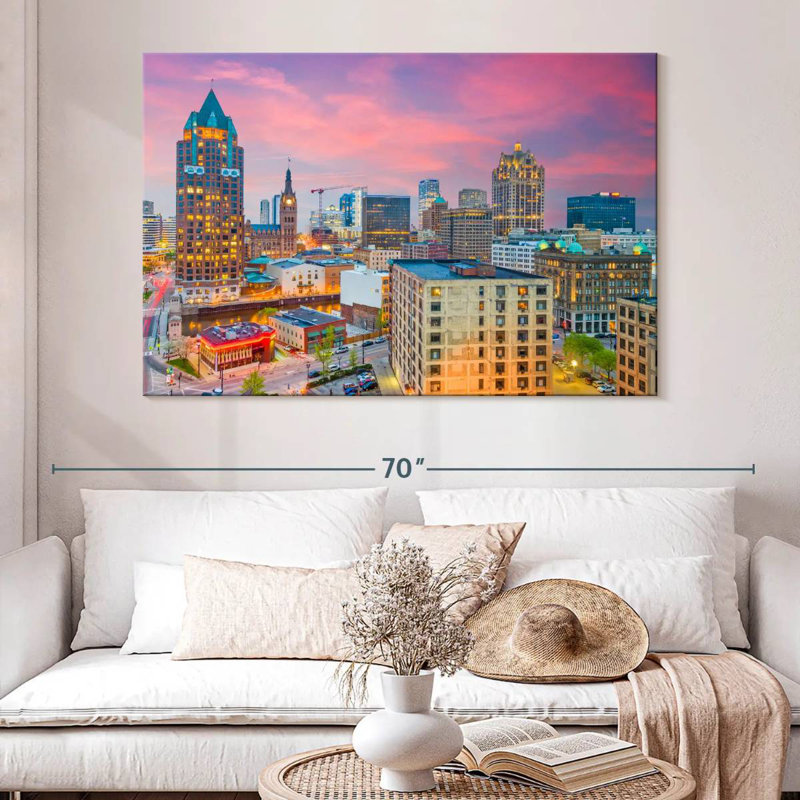 Sirci, paysage pittoresque de Milwaukee, H 34 po x l 51 po