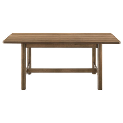 Ewgenia 71-Inch Rectangular Wood Dining Table Walnut