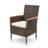 4-Piece All-Weather Brown Rattan Patio Dining Chair-1153412709