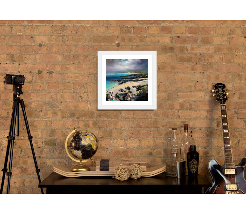 « coulours of harris », reproduction, H 24 po x l 24 po x p 1 po, Papier encadré blanc