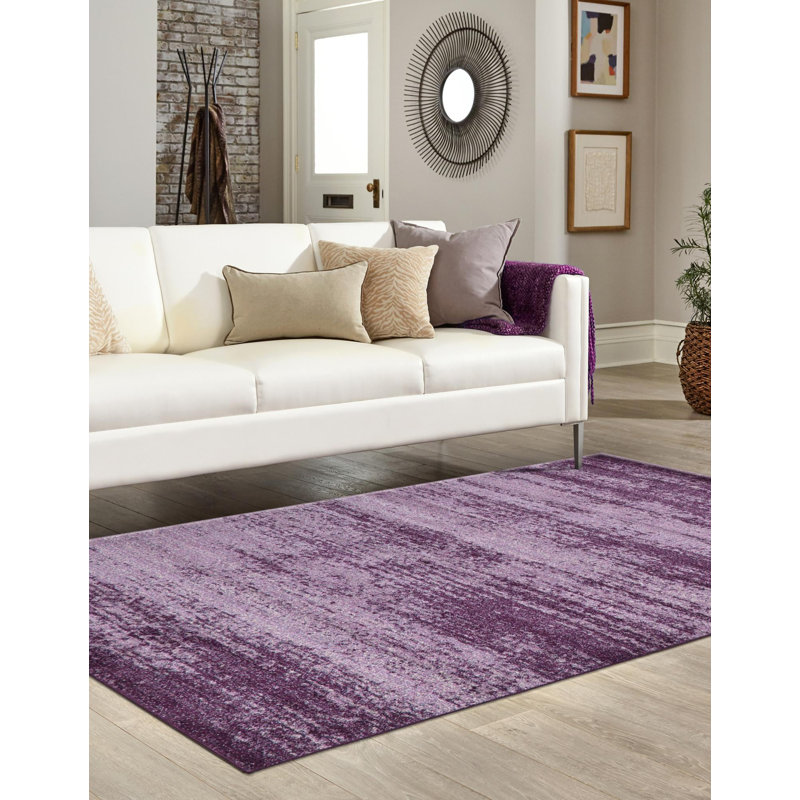 Tapis mauve Roshaunda, Rectangle 3 pi 1 po x 5 pi 3 po