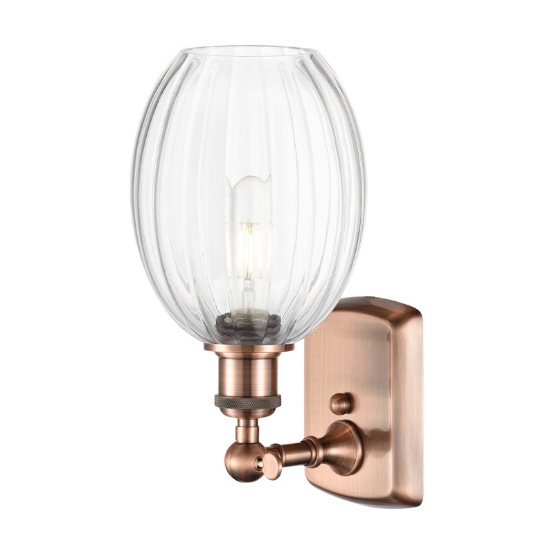 Applique murale 1 lumière Eladia Eladia, Clear / Antique Copper