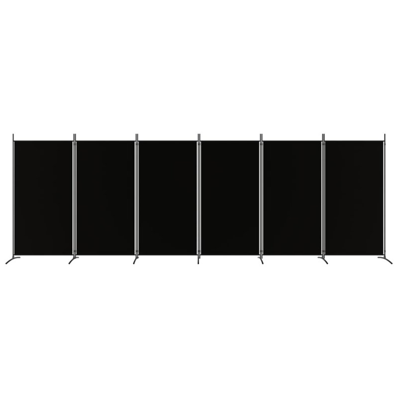 Abdisamad 3 Panel Room Divider, Black, 6, 180cm H x 520cm W