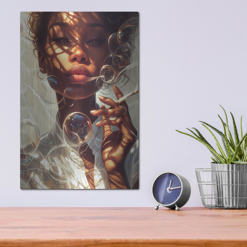 Art mural en métal «Sublime» par r3darch0n, H 16 po x l 12 po