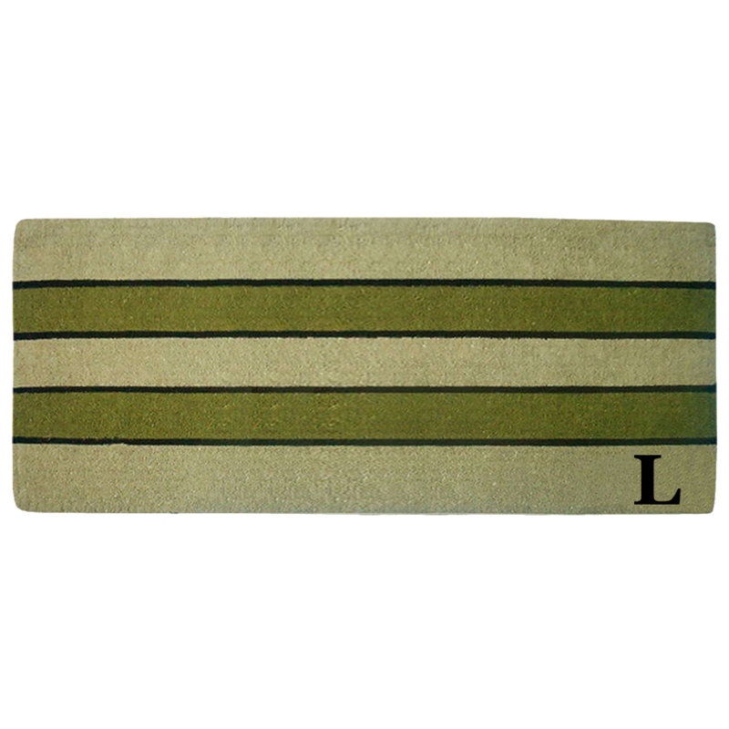 Non-Slip Striped Outdoor Doormat, L