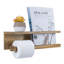 Acacia Wall Mounted Toilet Roll Holder with Magazine Rack
