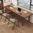 Nut-brown Rectangular Solid Wood desk-1331565525