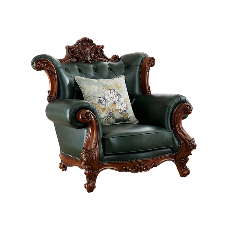 Fauteuil haut de gamme en cuir véritable de 48 po de largeur