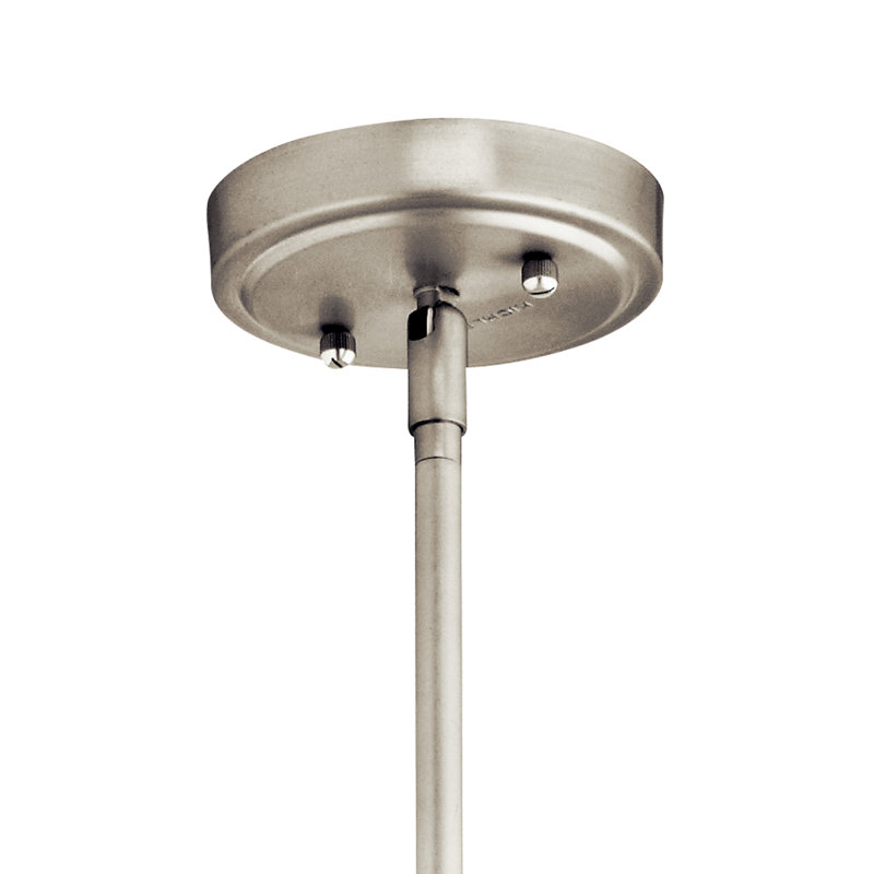 Moten 1 - Light Single Pendant, Seeded Glass, 20" H x 13.75" W x 13.75" D, Brushed Nickel