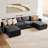 Tienna 6 - Piece Upholstered U-Shaped Modular Sectional Couch with Under Seat Storage-95972947