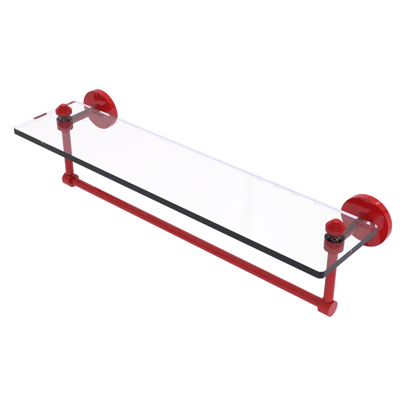 Southbeach with Towel Bar, Fire Engine Red, 5" H x 22" W x 5" D