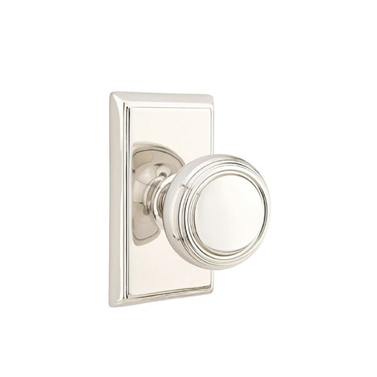 Emtek Privacy Knobset w/ Rectangular Rosette and Norwich Knob