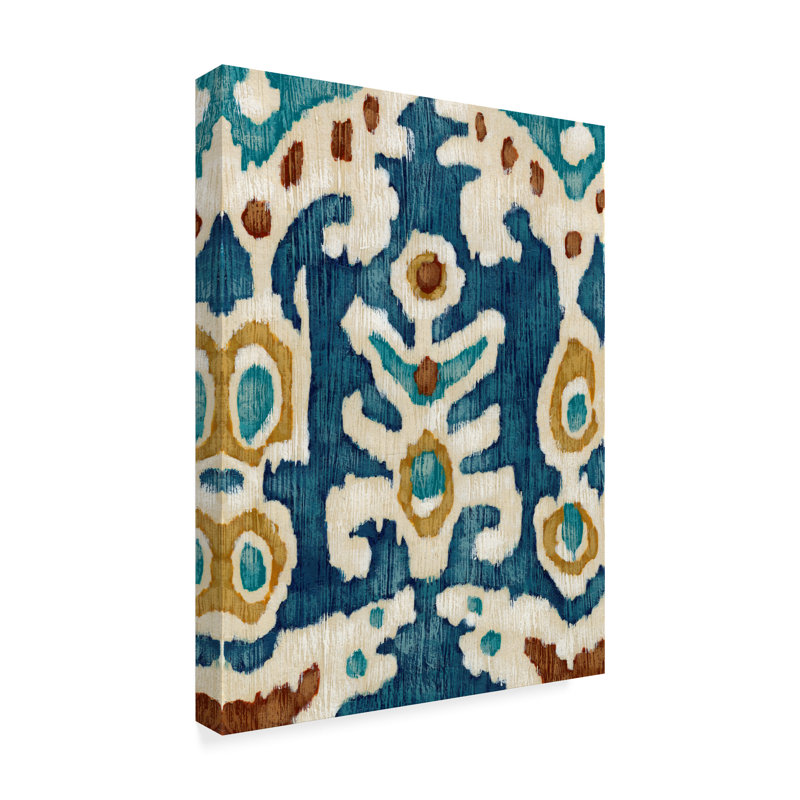 « ocean ikat iii », reproduction sur toile tendue, H 24 po x l 18 po x P 2 po