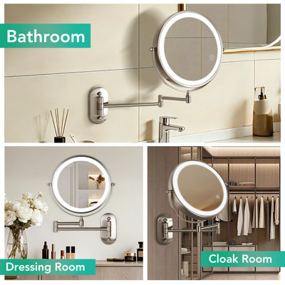 Miroir de maquillage mural 8,5 po