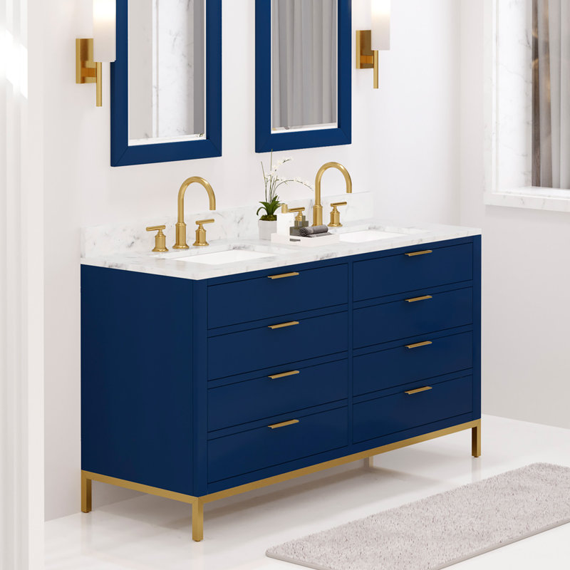 60'' W Double Vanity, 60", Monarch Blue