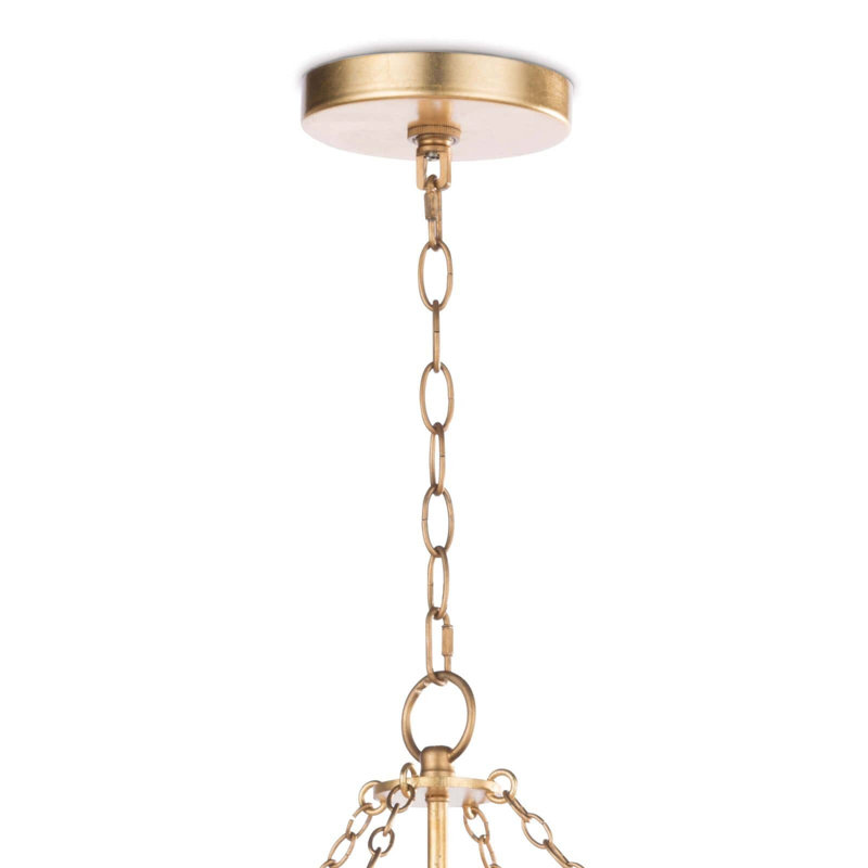 Cheshire Basin Chandelier, Gold Leaf