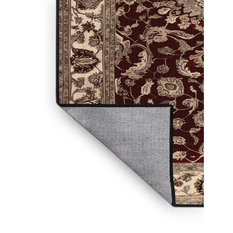 Tapis brun lavable à la machine, Carré 3 pi
