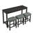 Miles 4-Piece Bar Table Set with Upholstered Stools & Power Outlets-1823807859