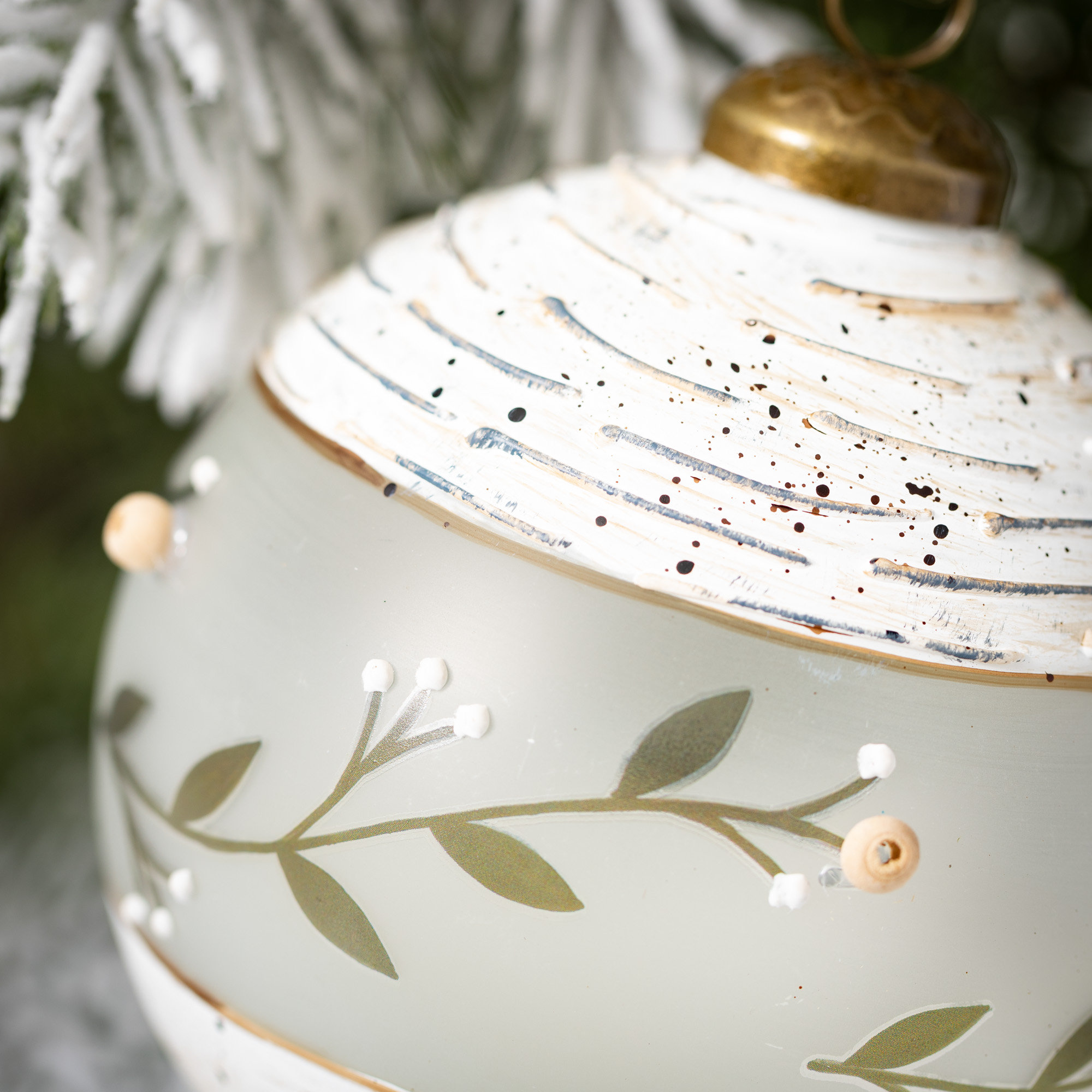 3 Piece Nature Inspired Ball Ornament Set