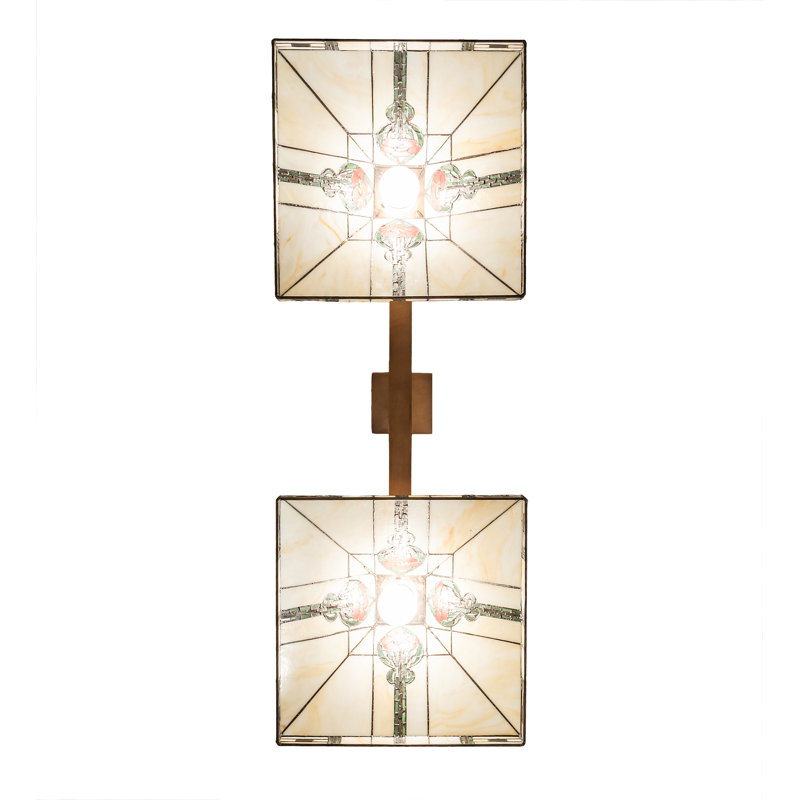 38.5" Long Parker Poppy 2 Light Island Pendant, Light Brown
