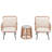 3 Piece Rattan Seating Group With Cushions-1035835993