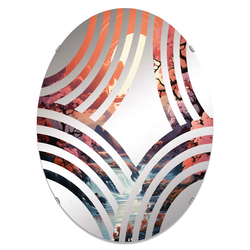 Miroir mural oval, L 24 po x H 36 po