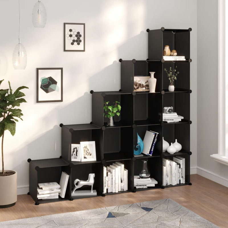 Rebrilliant Plastic Decorative Bin, Black, 153.5cm H x 155cm W x 32cm D