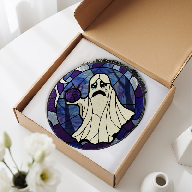 Panneau de vitrail 12 "H Ghost Ball