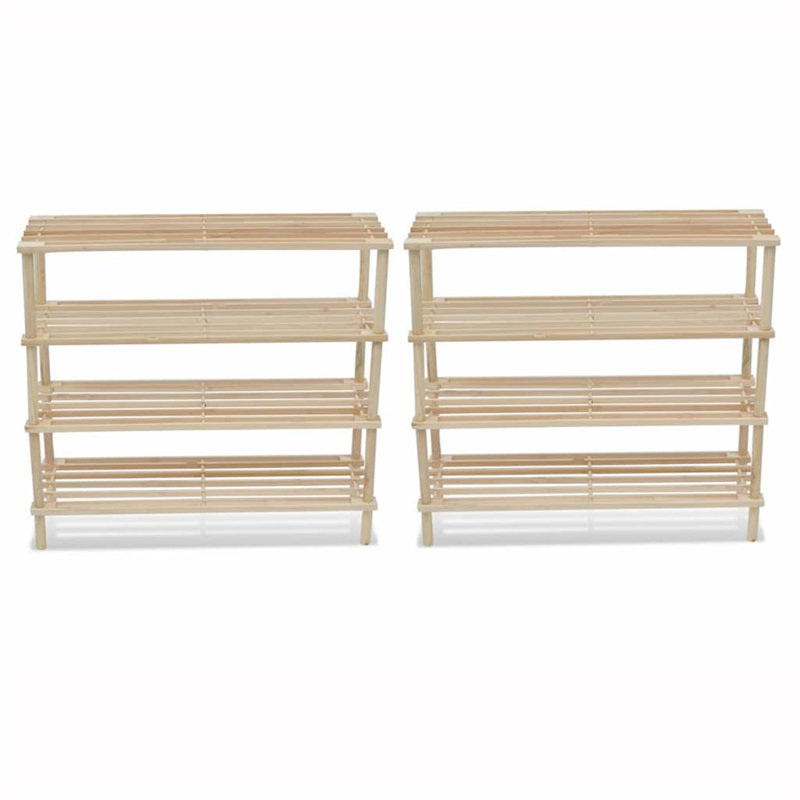 24 Pair Solid Wood Shoe Rack