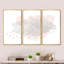 Watercolor Minimal Blush I - Shabby Elegance, ensemble de 3 toiles d'art encadrées