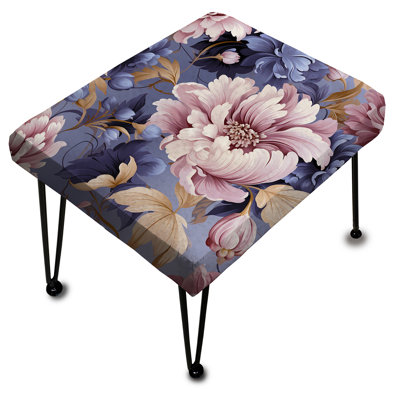 Mauve et rose Royal Damask Treasures - Repose-pieds rectangulaire damassé