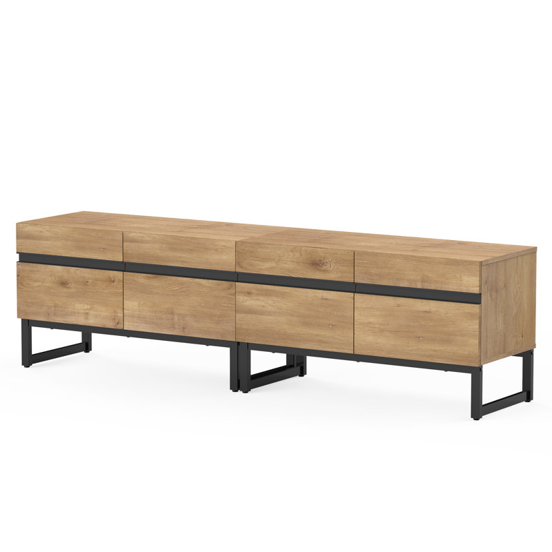 Crédence de rangement l 70,9 po Aadam, Bois de chêne