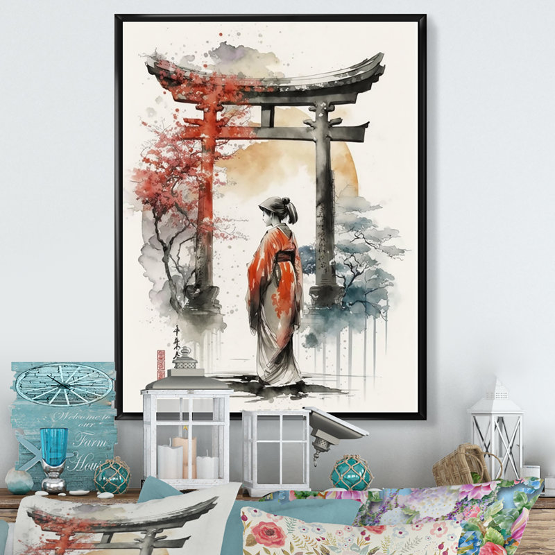 Asian Asian I - reproduction sur toile, L 24 po x H 32 po, Toile avec cadre flottant noir