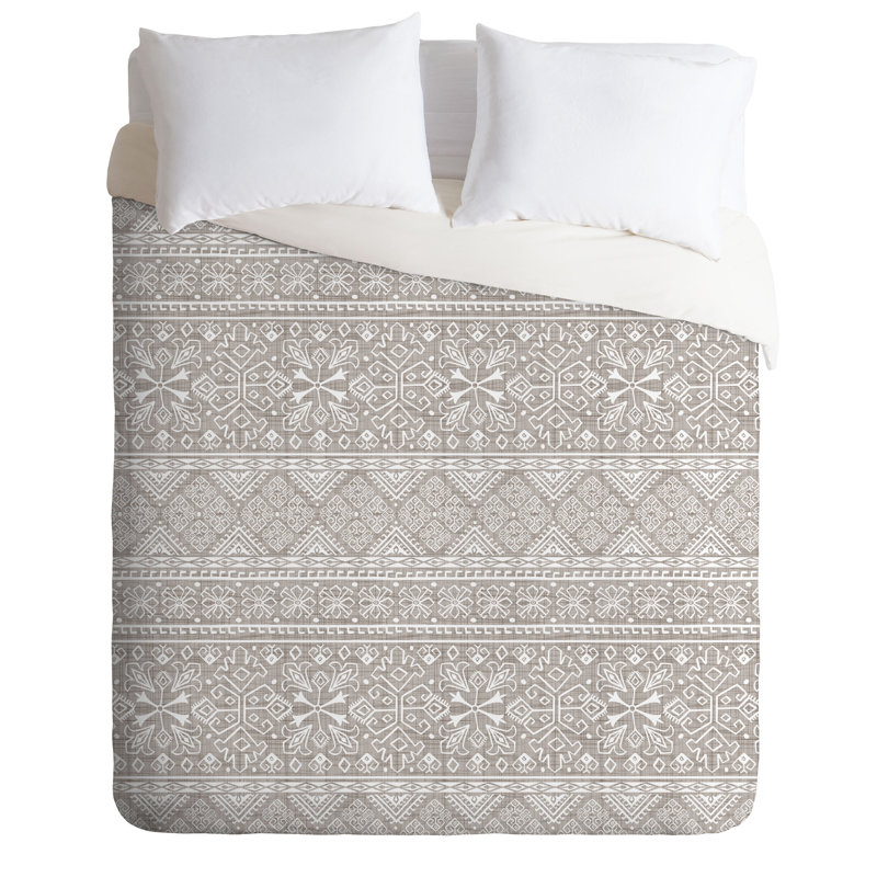 Eclectic Polyester Floral Duvet Cover, King Duvet Cover + 2 Shams