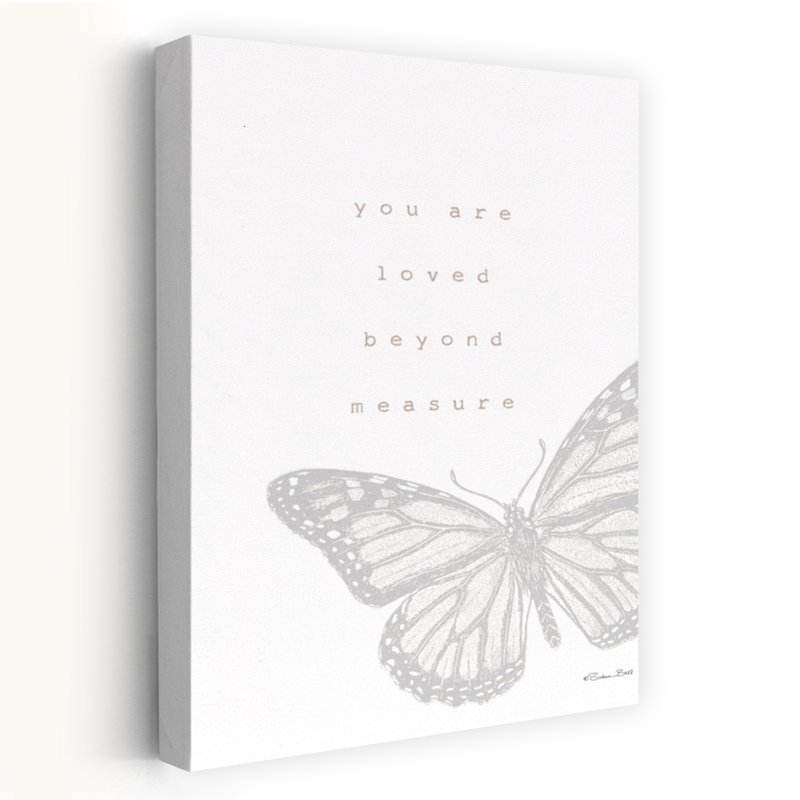 «Nursery You Are Love», art papillon contemporain, H 48 po x l 32 po