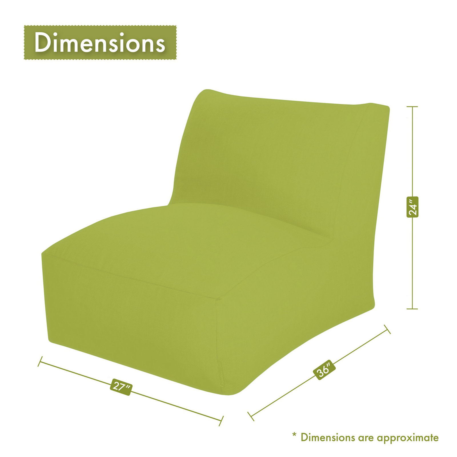 Outdoor Bean Bag Lounger, Sand