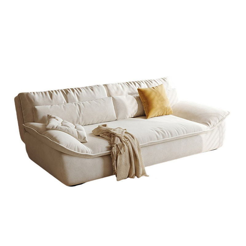 Canapé-lit causeuse 100% polyester beige, L 78,74 po x P 38,19 po x H 30,71 po