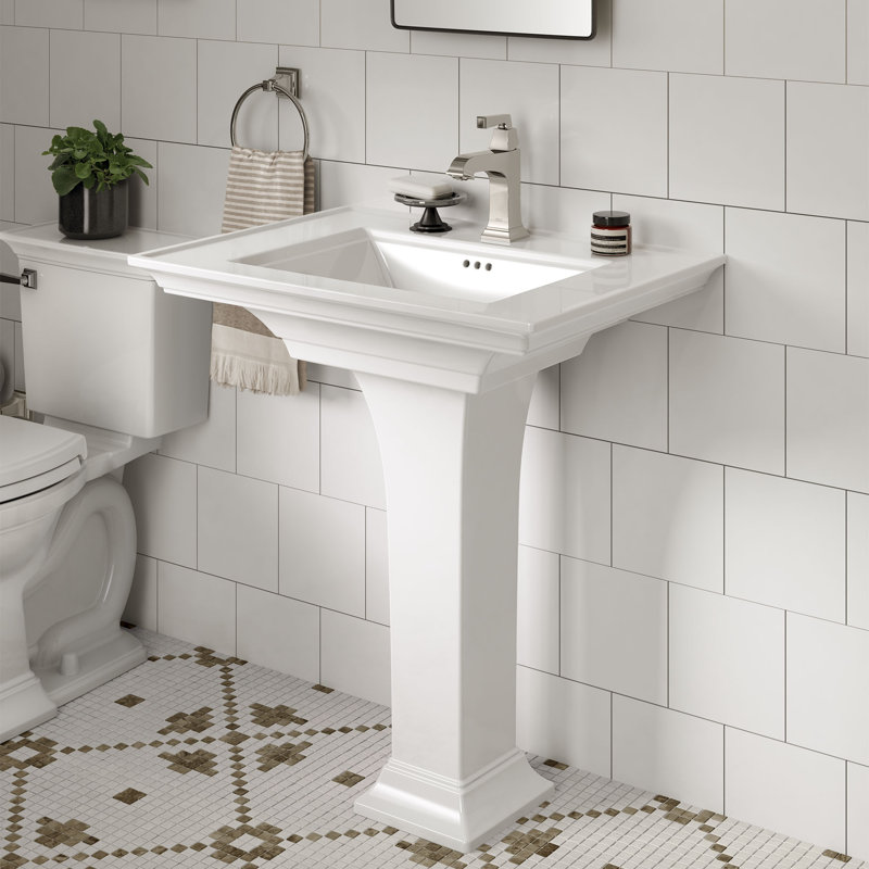 Town Square S Single-Hole and Mounting / Installation Required -handle Bathroom Faucet with Drain Assembly, Polished Nickel