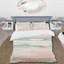 Ensemble de housse de couette Ocean Tranquility Tender Pink Pastel Sunrise I - Coastal Microfibre-110397967