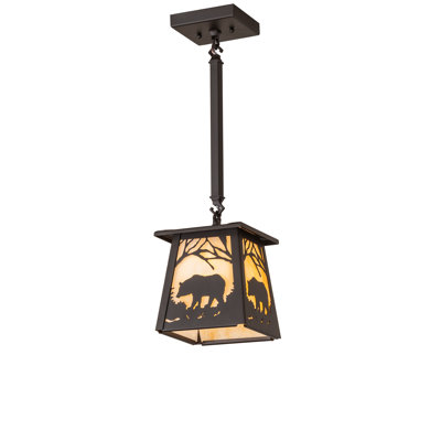 Mini-luminaire suspendu 7 po Bear At Dawn