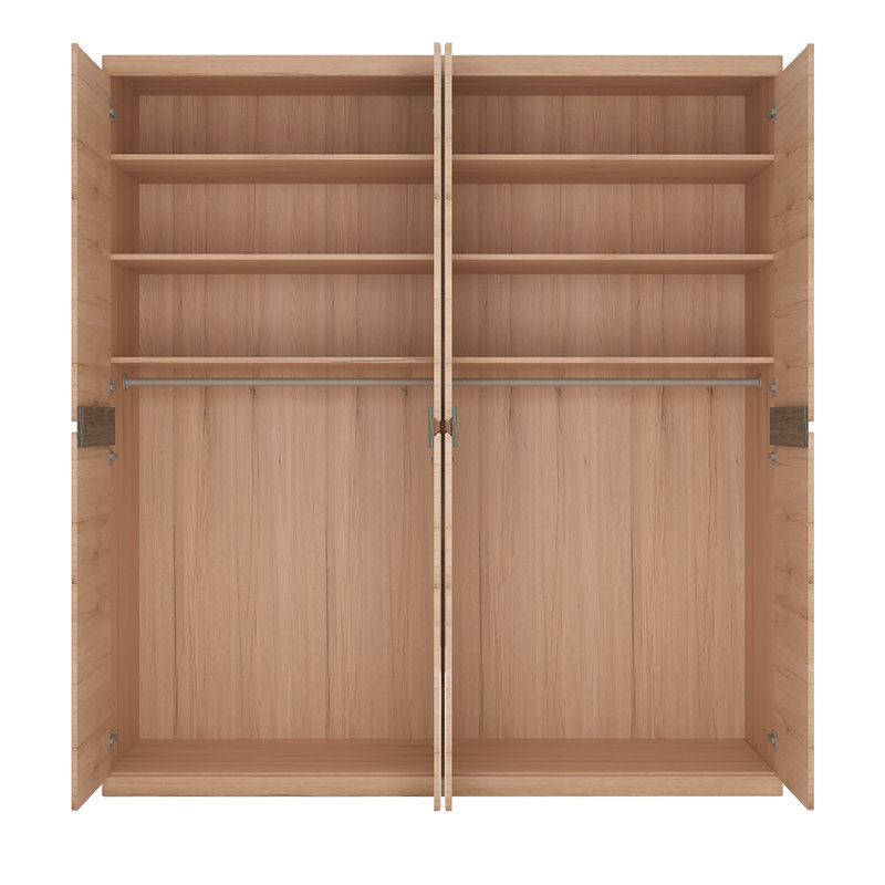 Aryanna 2 Door Manufactured Wood Wardrobe