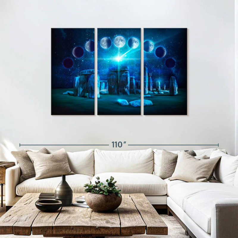 Rorry Stonehenge Moon Phases, 48" H x 74" W