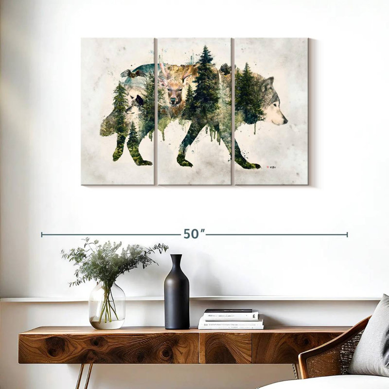 Brampt Walk With Wolves, 24" H x 38" W